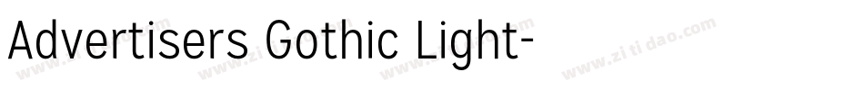 Advertisers Gothic Light字体转换